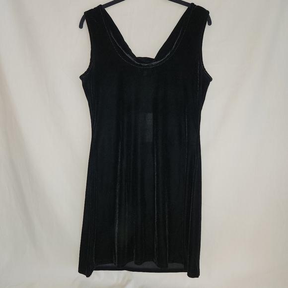 Sedge Black Velvet Sleeveless Dress. Size M  WhimsyGoth  Witchy Goth Holiday NWT - Picture 1 of 10